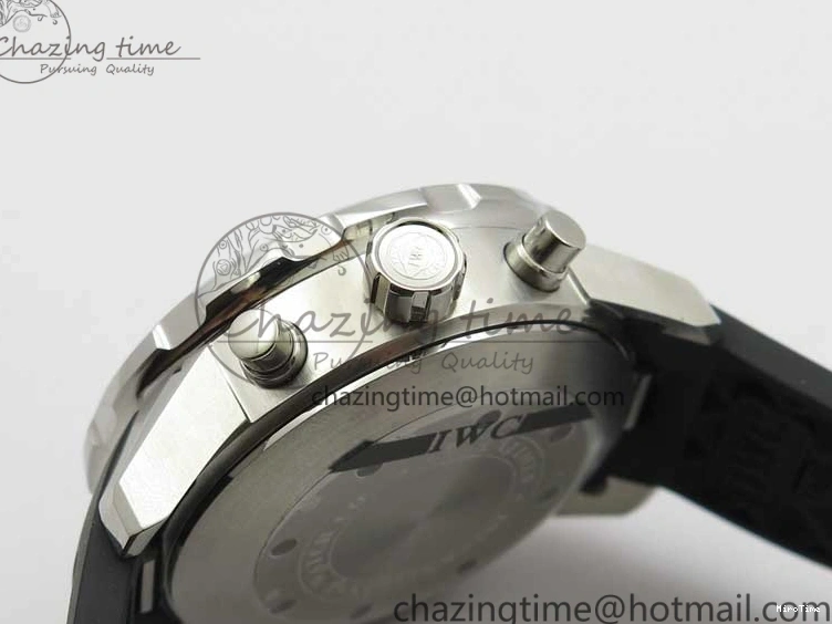 MIROTIME 0327 Aquatimer Chrono IW376702 SS BLS 1:1 Best Edition Black Dial on Black Rubber Strap A WellDesigned 7105